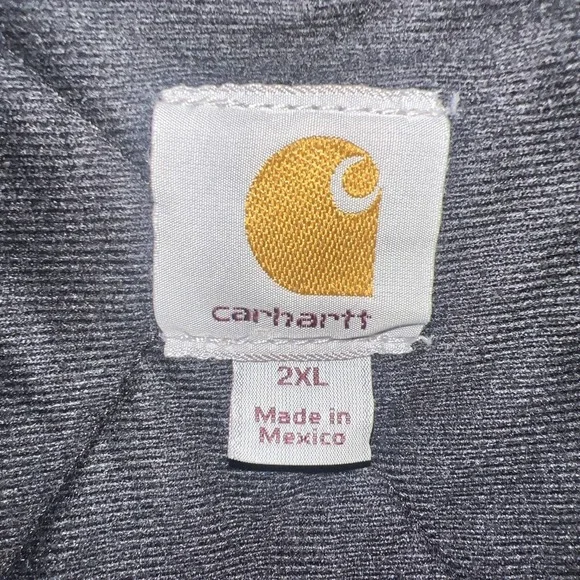 VTG Carhartt J130 Sandstone Active Jacket 2XL XXL Brown Quilted Lining Distress - Picture 6 of 13